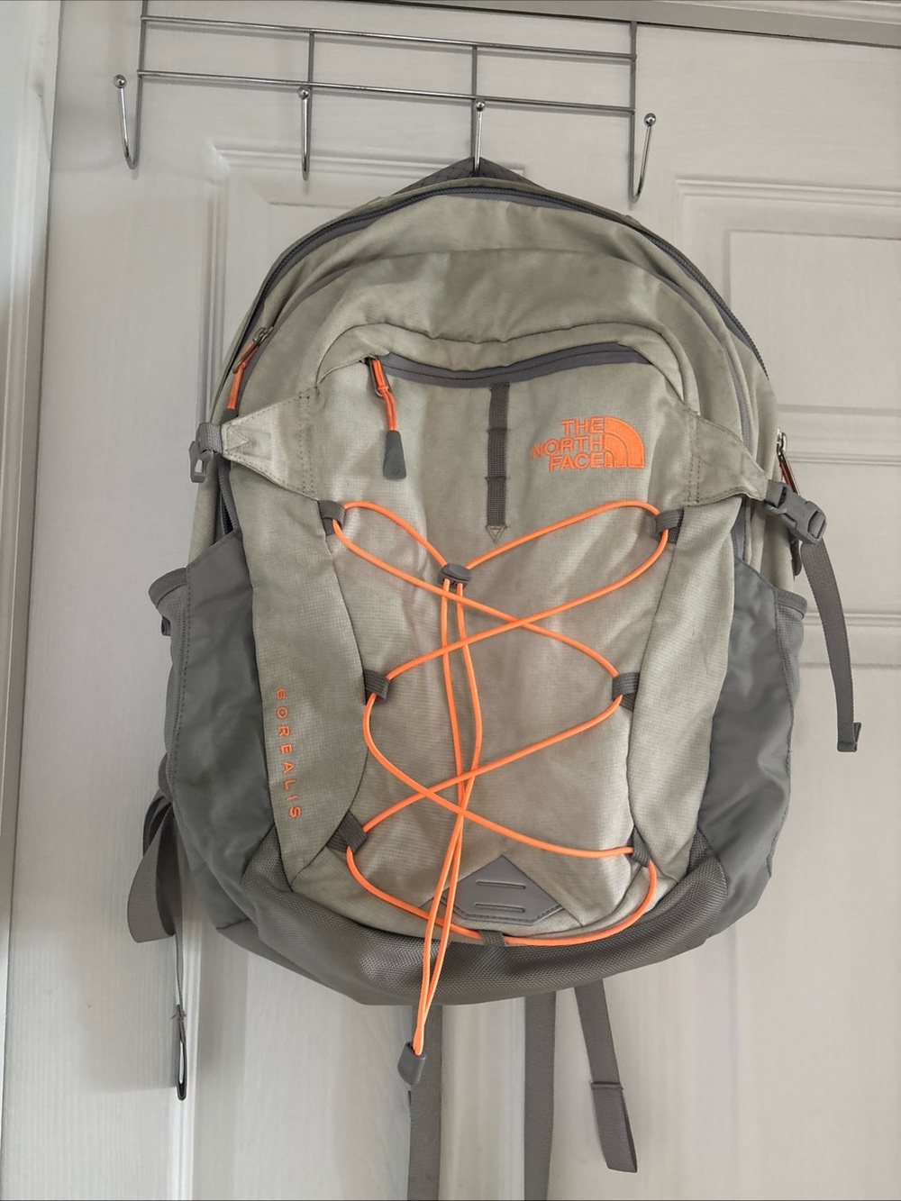 Unisex The North Face Borealis 27L FlexVent Gray Coral Laptop Day Pack Backpack